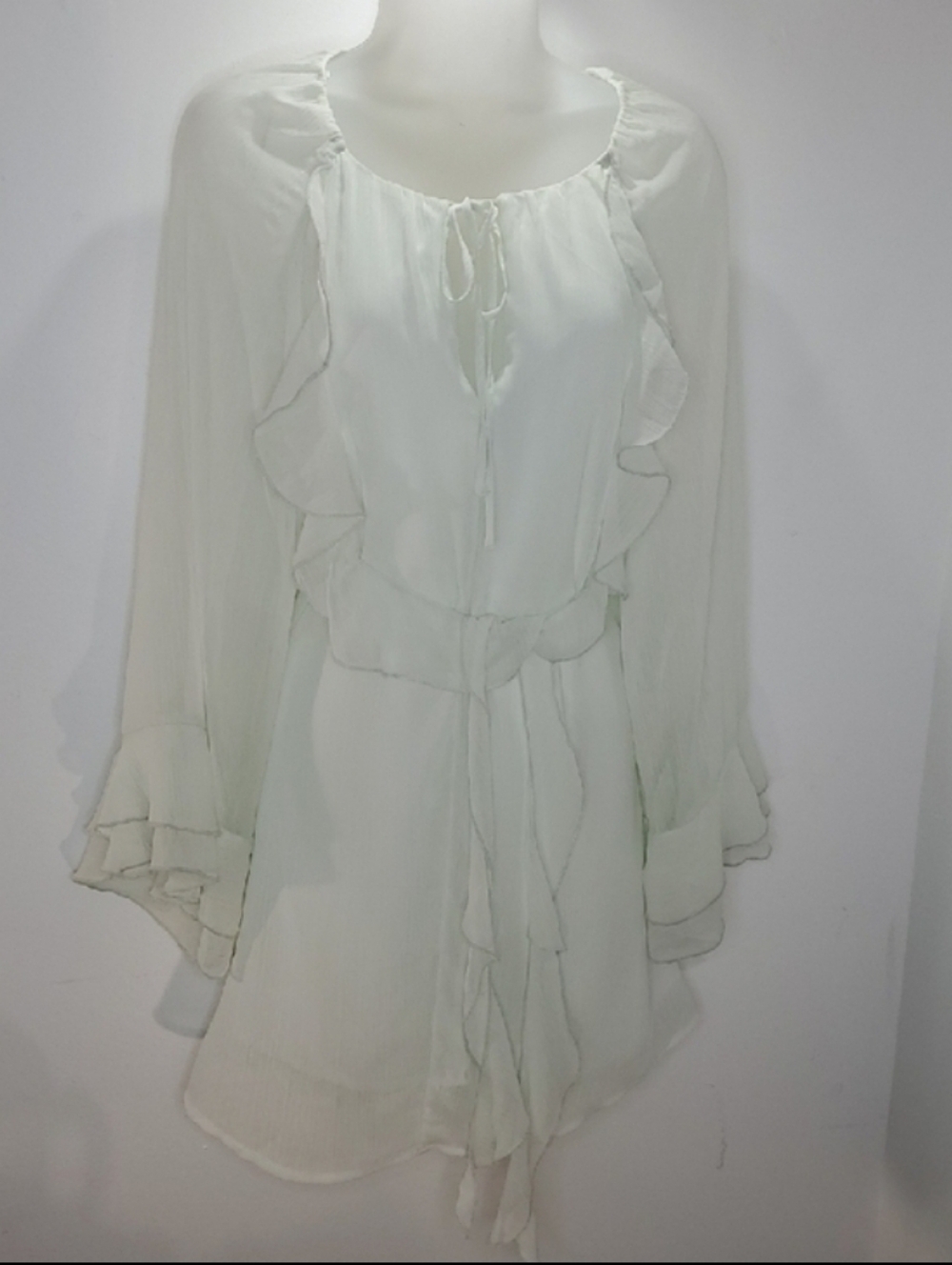 Francesca's Mint Green  Lightweight Flowy Dress